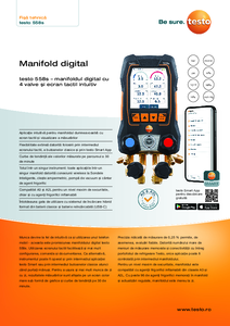 Manifold digital inteligent cu sonde wireless de temperatura si vacuum testo 558s - fisa tehnica